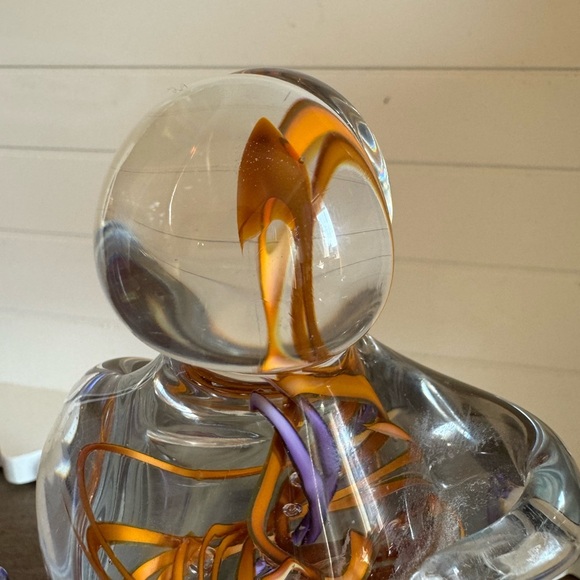 Schmidt Rhea Art Glass Sculpture paperweight 7" "Loving Couple" Signed - Picture 2 of 16